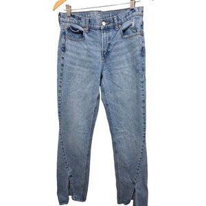 American Eagle Women's 90s Bootcut Jeans Size 6 Long Light Wash Cotton Blend Spl